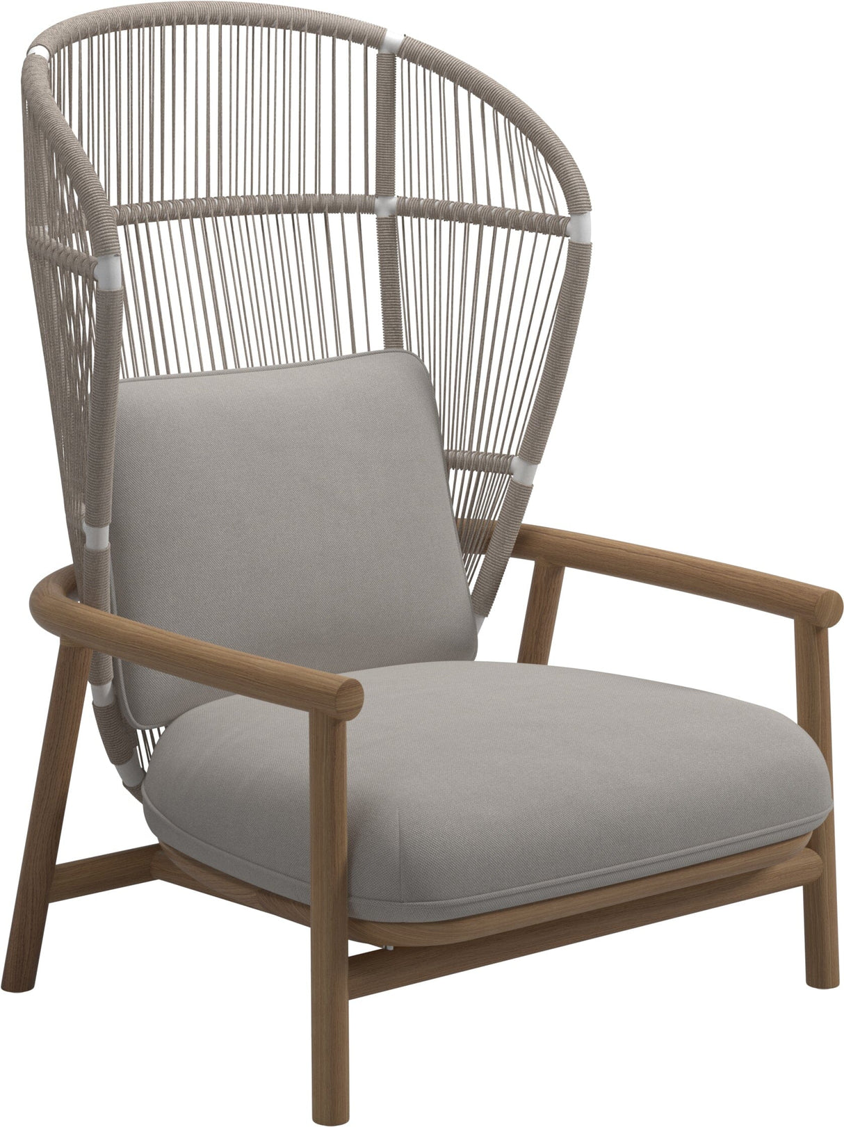 Gloster Fern High Back Fauteuil club - Lounge Chair Haut dossier White / Dune Garde B (OP) Fife Bone 0031