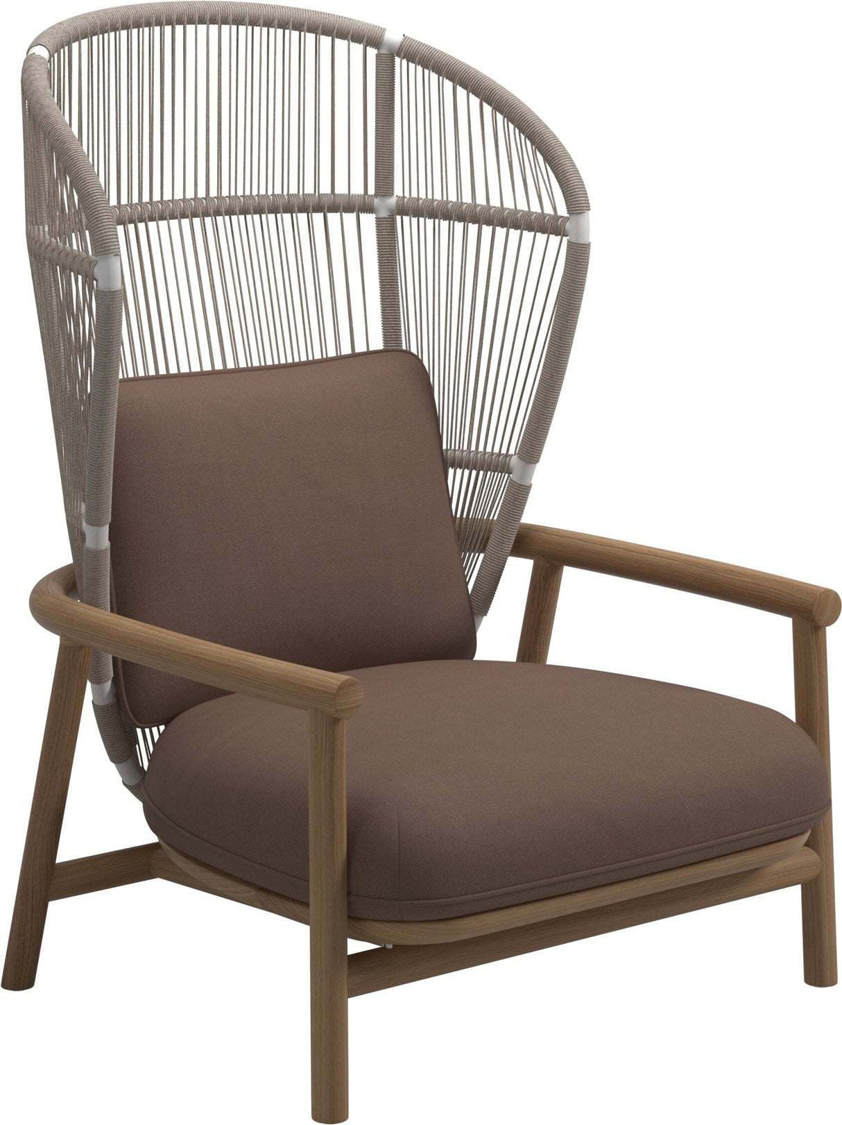 Gloster Fern High Back Fauteuil club - Lounge Chair Haut dossier White / Dune Grade B (OP) Fife Salmon 0045
