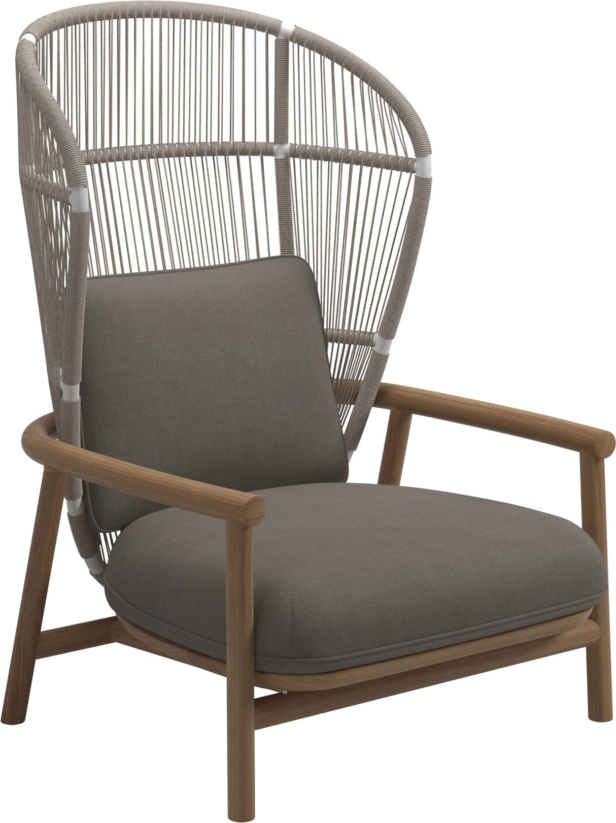 Gloster Fern High Back Fauteuil club - Lounge Chair Haut dossier White / Dune Grade B (OP) Fife Vesterhav Sand 0048