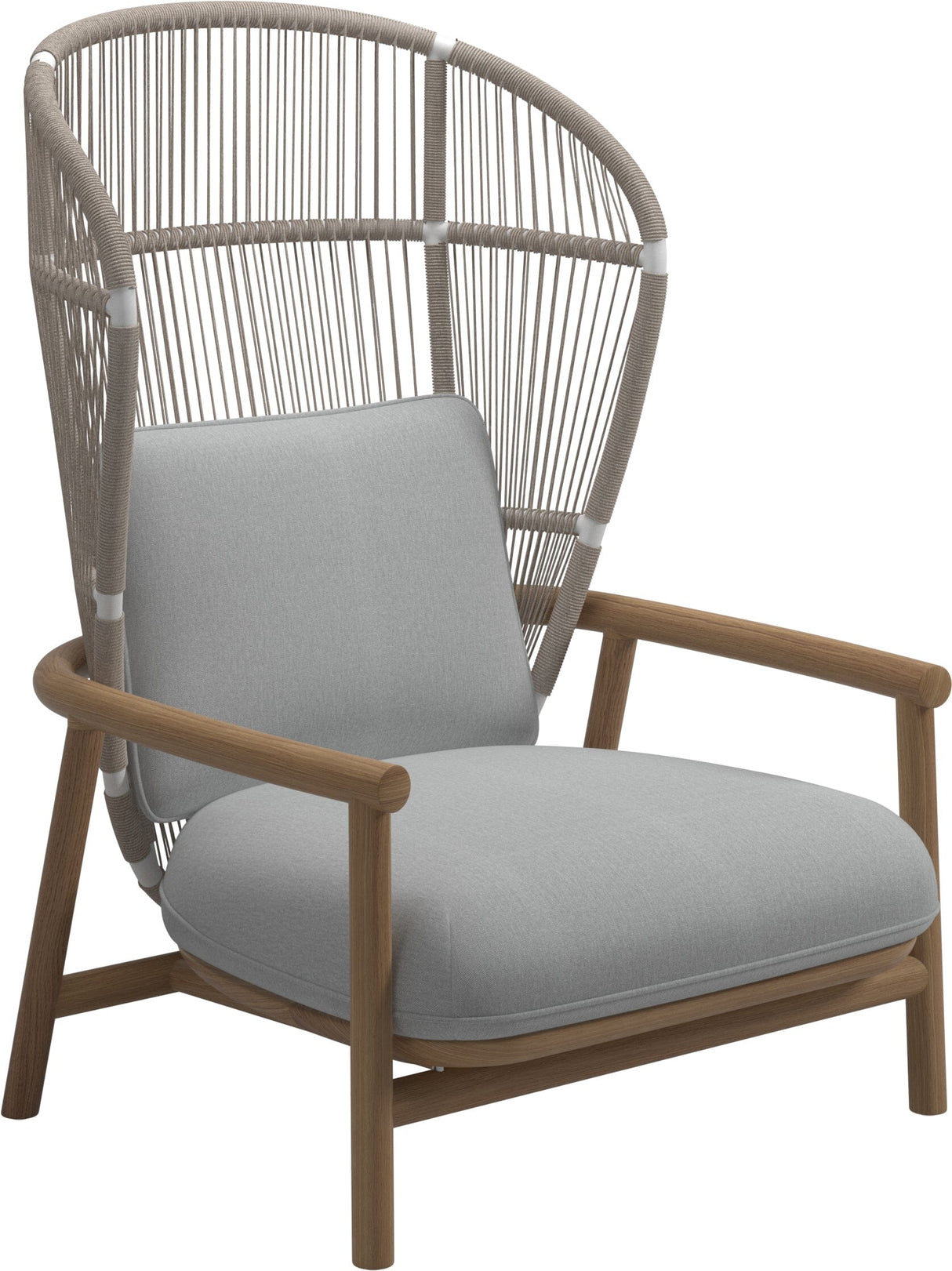 Gloster Fern High Back Fauteuil club - Lounge Chair Haut dossier White / Dune Grade D (ST) Tuck Dust 0158