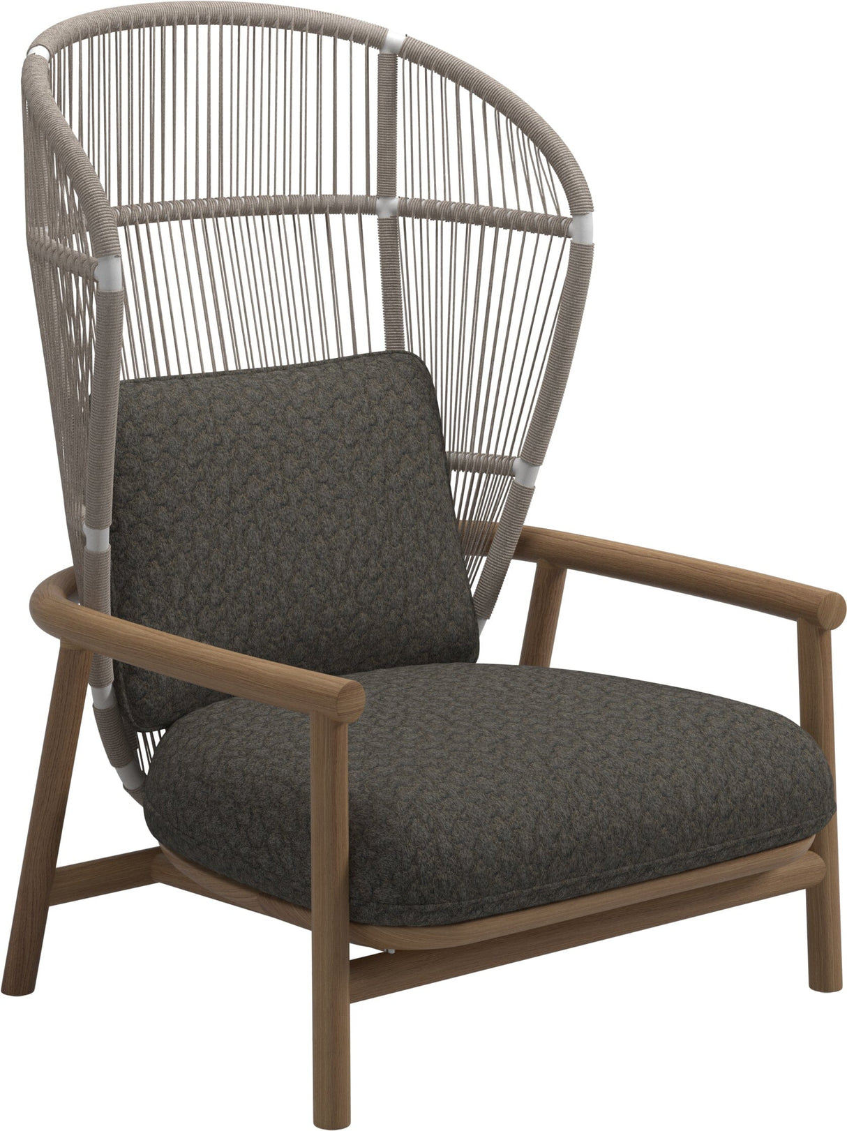 Gloster Fern High Back Fauteuil club - Lounge Chair Haut dossier White / Dune Grade D (ST) Wave Quarry 0126