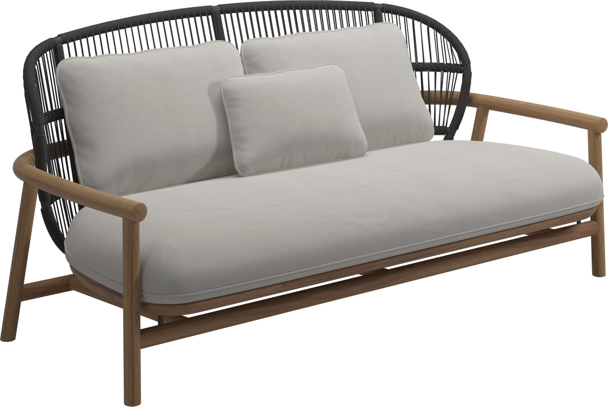 Gloster Fern Low Back 2-Seater Sofa - Canapé 2 places Bas dossier Meteor / Raven Grade B (WR) Blend Linen 0146