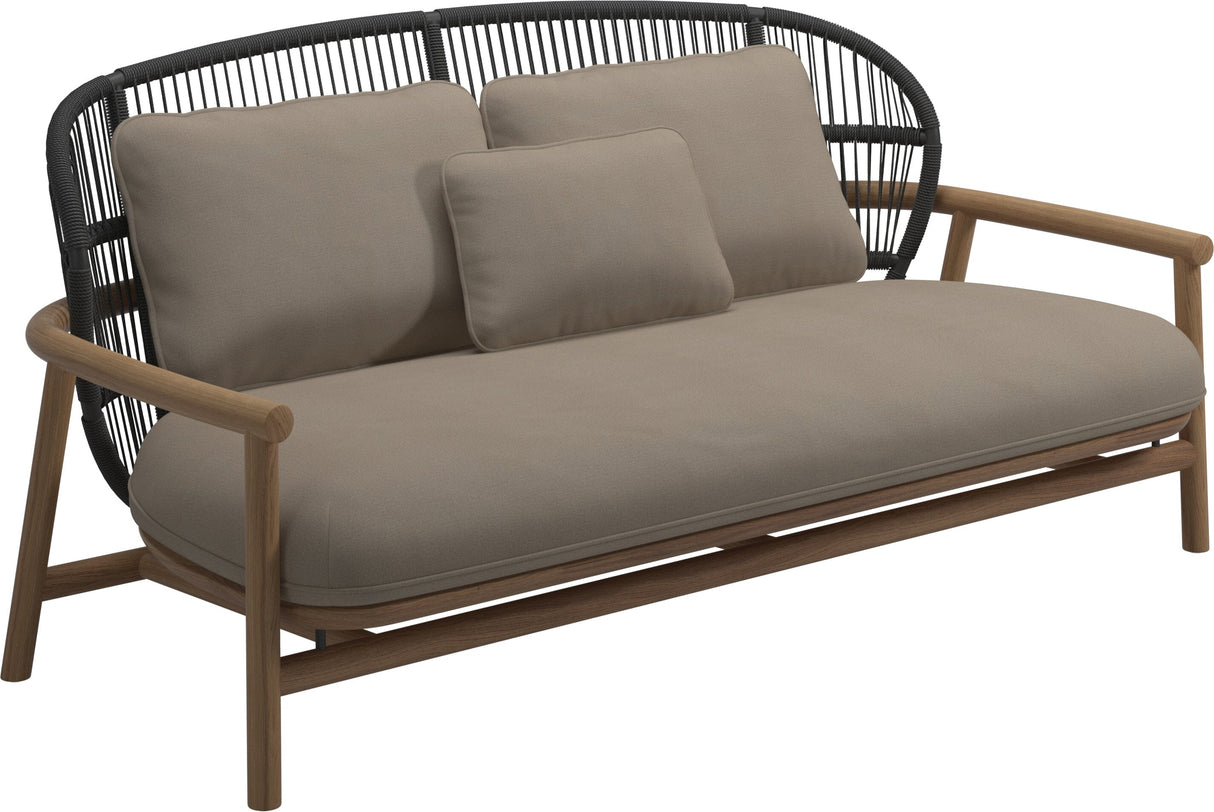 Gloster Fern Low Back 2-Seater Sofa - Canapé 2 places Bas dossier Meteor / Raven Grade B (WR) Blend Sand 0147