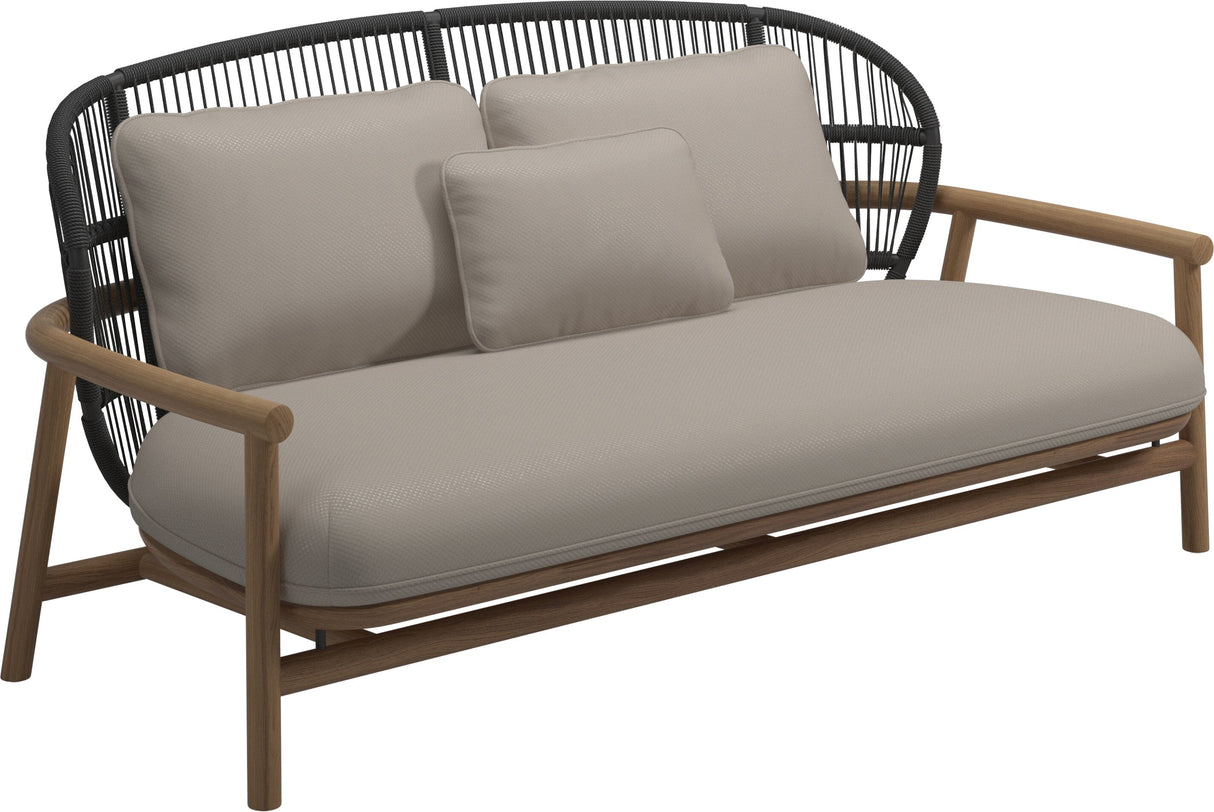 Gloster Fern Low Back 2-Seater Sofa - Canapé 2 places Bas dossier Meteor / Raven Grade D (ST) Dot Oyster 0117