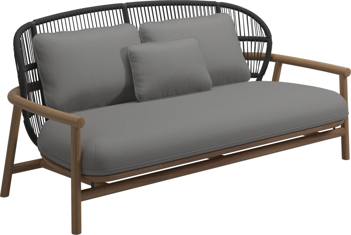 Gloster Fern Low Back 2-Seater Sofa - Canapé 2 places Bas dossier Meteor / Raven Grade D (ST) Dot Putty 0156