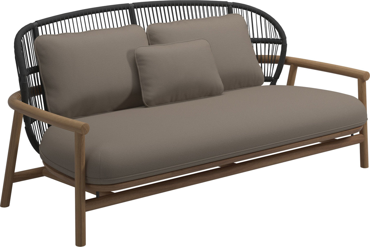 Gloster Fern Low Back 2-Seater Sofa - Canapé 2 places Bas dossier Meteor / Raven Grade D (ST) Ravel Dune 0118