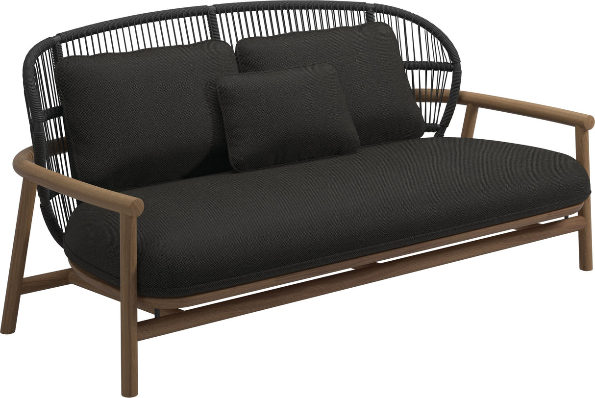 Gloster Fern Low Back 2-Seater Sofa - Canapé 2 places Bas dossier Meteor / Raven Grade D (ST) Ravel Sable 0120