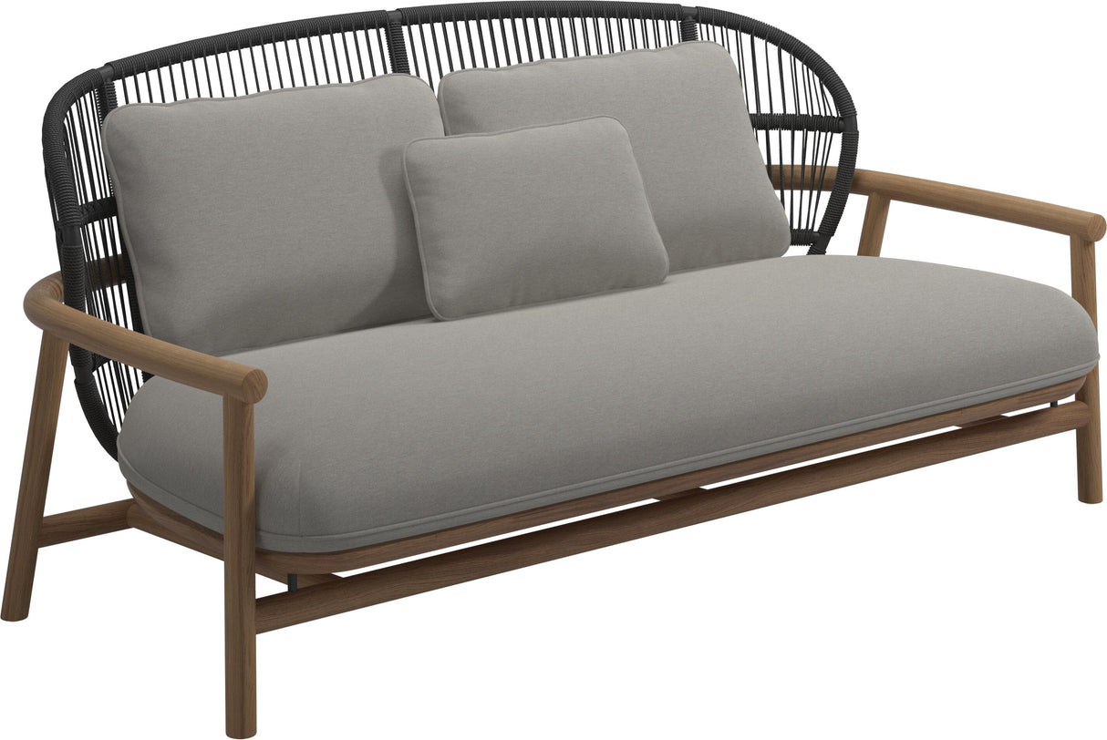 Gloster Fern Low Back 2-Seater Sofa - Canapé 2 places Bas dossier Meteor / Raven Grade D (ST) Tuck Malt 0122