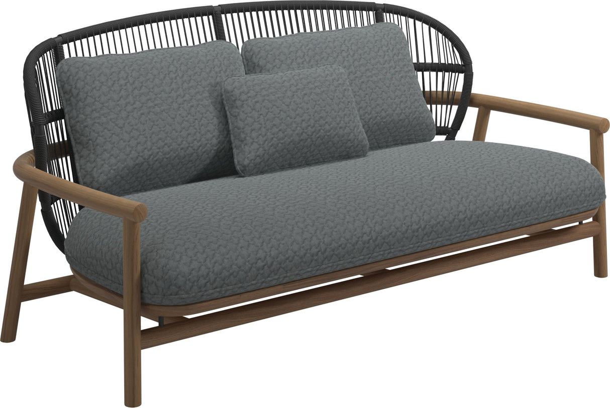 Gloster Fern Low Back 2-Seater Sofa - Canapé 2 places Bas dossier Meteor / Raven Grade D (ST) Wave Gravel 0159