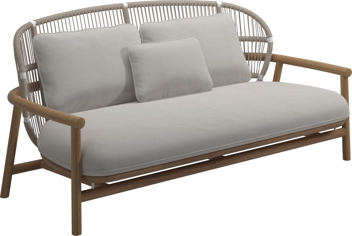 Gloster Fern Low Back 2-Seater Sofa - Canapé 2 places Bas dossier White / Dune Grade B (WR) Blend Linen 0146