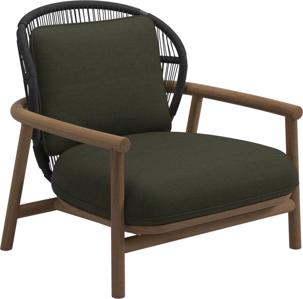 Gloster Fern Low Back Fauteuil club - Lounge Chair Bas dossier Meteor / Raven Grade B (OP) Fife Olive 0041