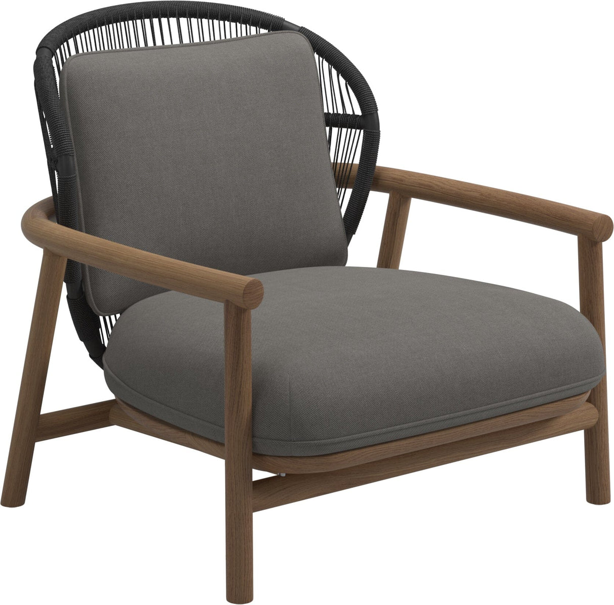 Gloster Fern Low Back Fauteuil club - Lounge Chair Bas dossier Meteor / Raven Grade B (OP) Fife Rainy Grey 0044