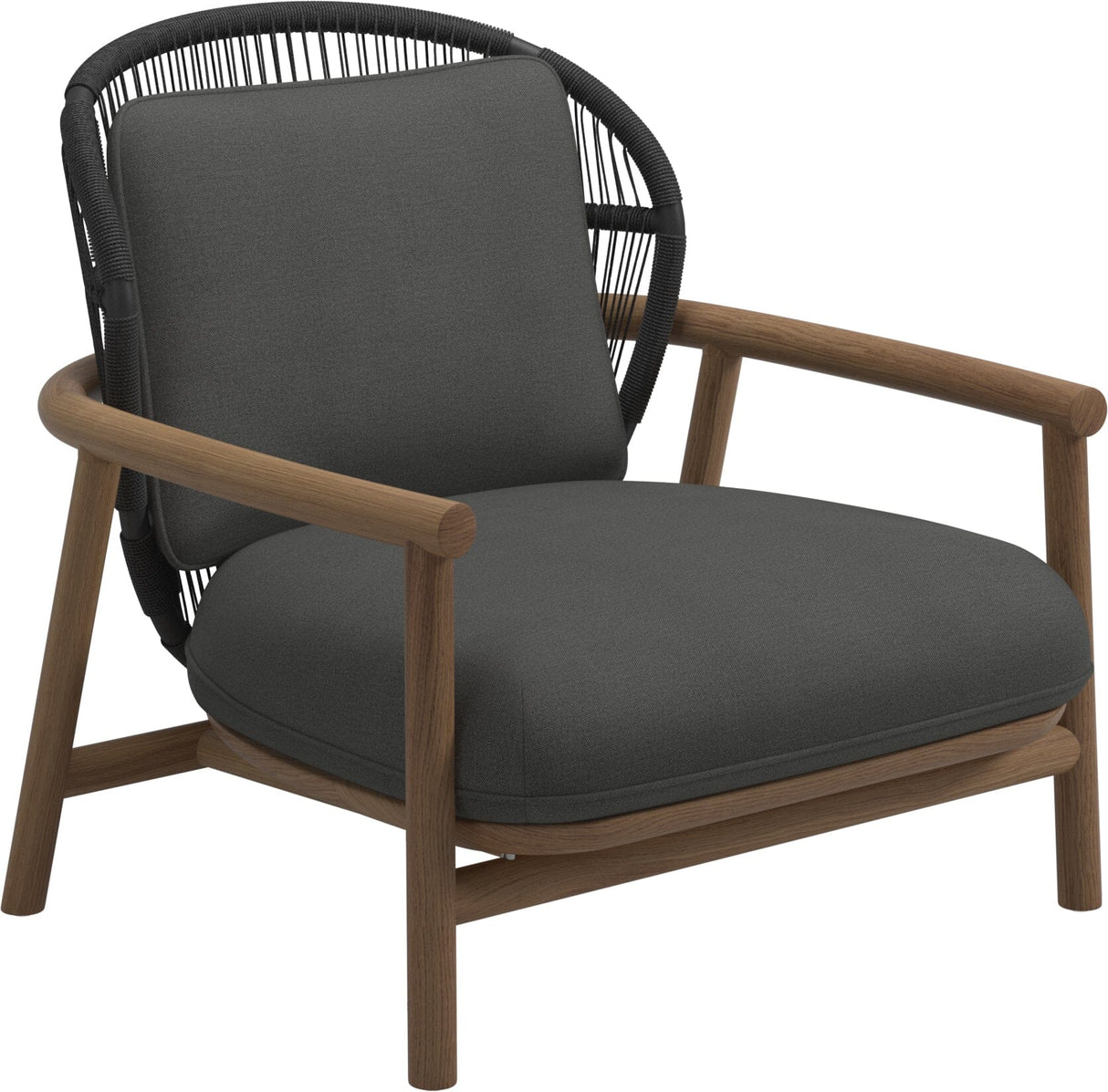 Gloster Fern Low Back Fauteuil club - Lounge Chair Bas dossier Meteor / Raven Grade B (WR) Blend Coal 0144