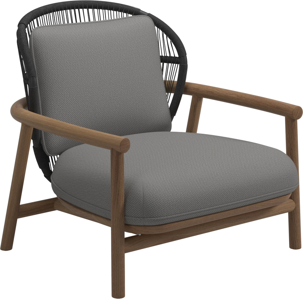 Gloster Fern Low Back Fauteuil club - Lounge Chair Bas dossier Meteor / Raven Grade D (ST) Dot Putty 0156