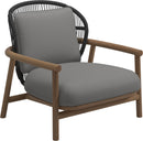 Gloster Fern Low Back Fauteuil club - Lounge Chair Bas dossier Meteor / Raven Grade D (ST) Dot Putty 0156 