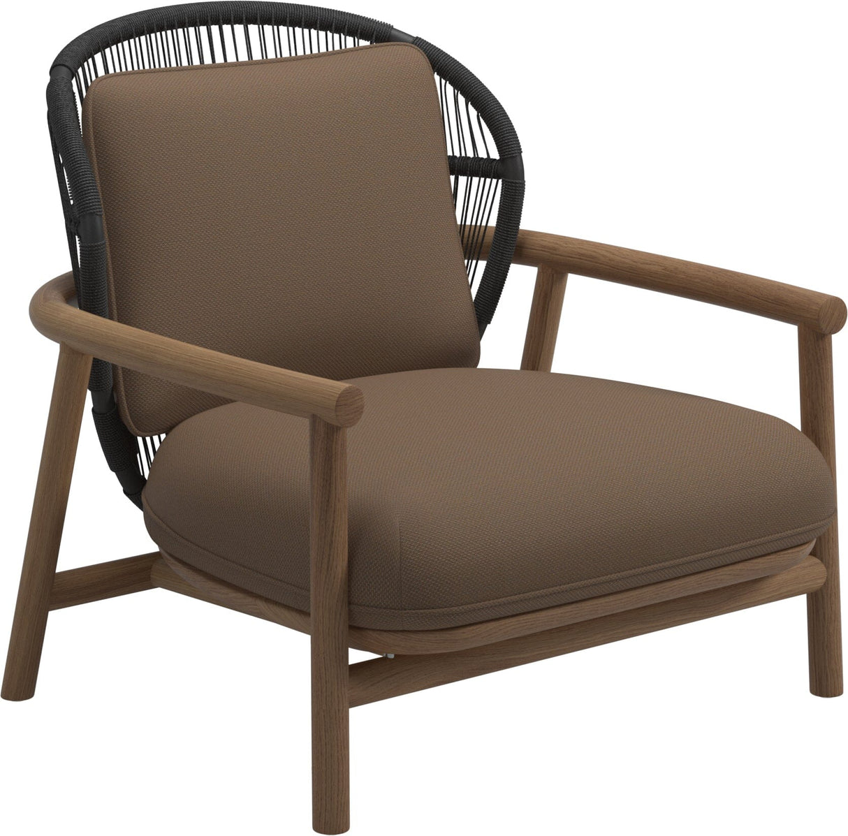 Gloster Fern Low Back Fauteuil club - Lounge Chair Bas dossier Meteor / Raven Grade D (ST) Ravel Ginger 0119