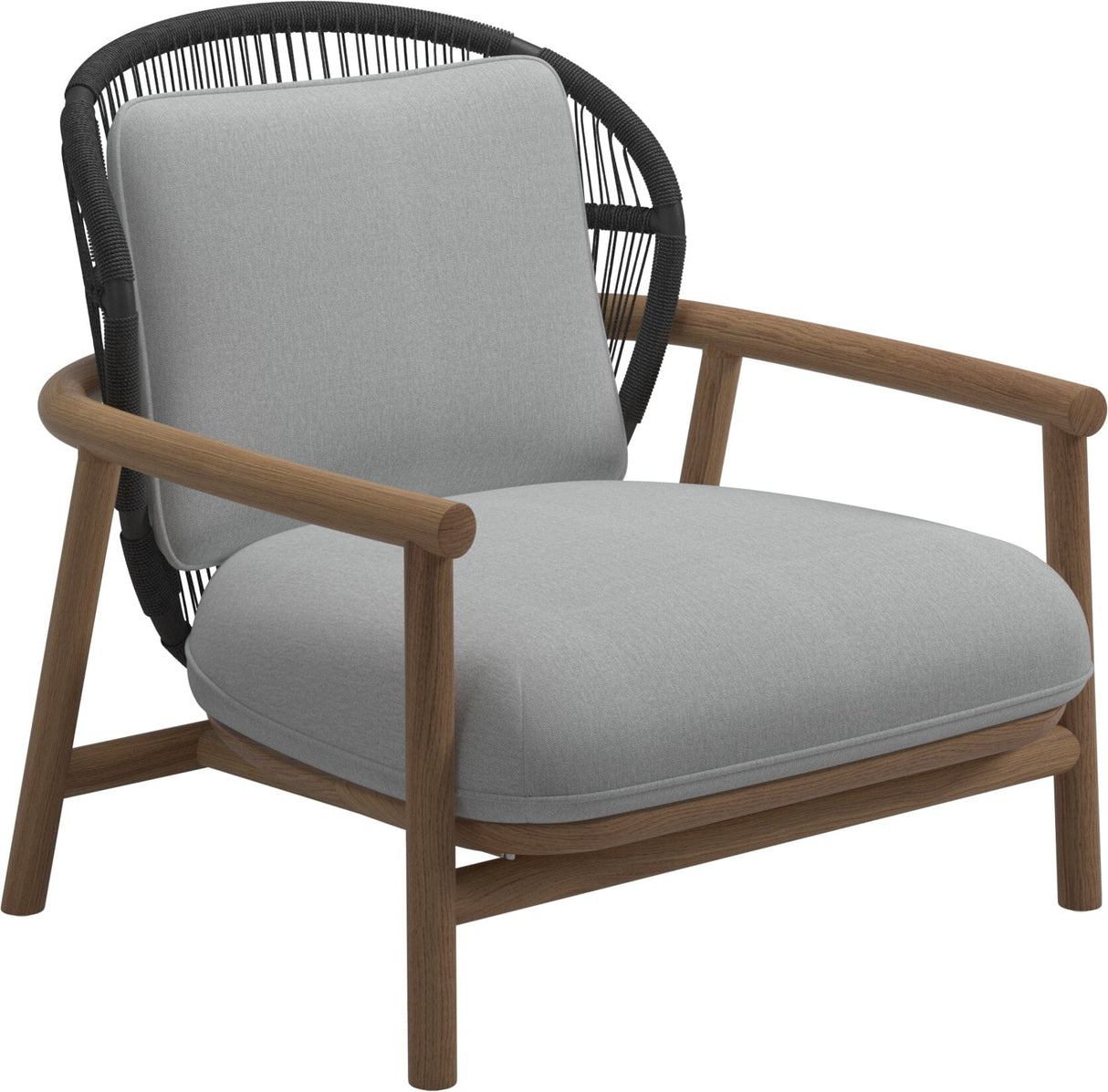 Gloster Fern Low Back Fauteuil club - Lounge Chair Bas dossier Meteor / Raven Grade D (ST) Tuck Dust 0158