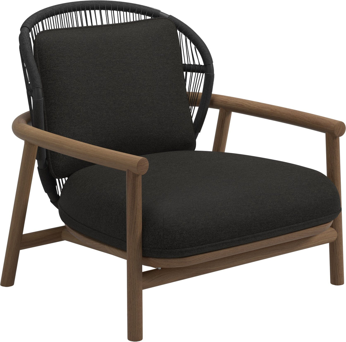 Gloster Fern Low Back Fauteuil club - Lounge Chair Bas dossier Meteor / Raven Grade D (ST) Tuck Sable 0123