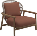 Gloster Fern Low Back Fauteuil club - Lounge Chair Bas dossier White / Dune Grade B (WR) Blend Clay 0143 