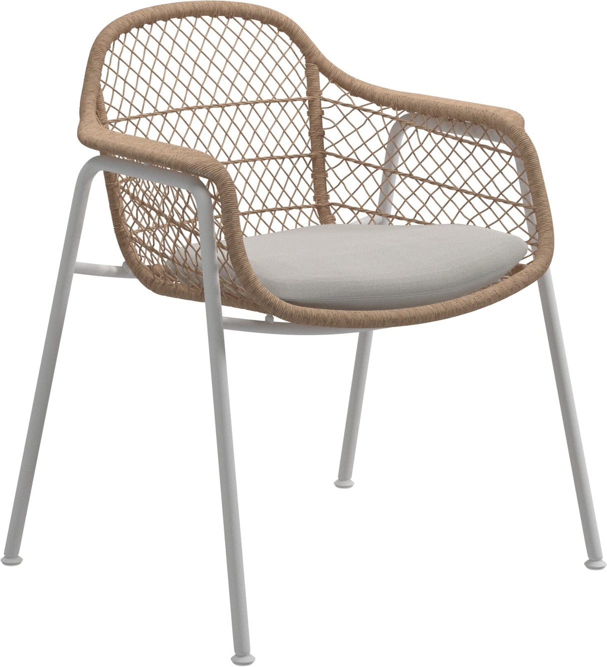 Gloster Fresco Fauteuil repas White / Wheat Grade B (WR) Blend Linen 0146