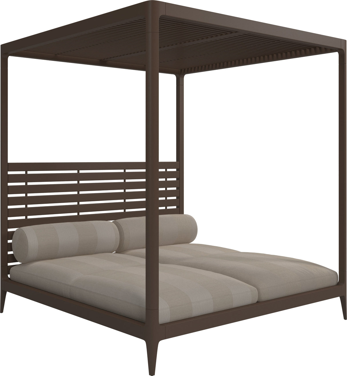 Gloster Grid Cabana avec Aluminium Back & Roof Java Grade B (OP) Poolside Linen 0202