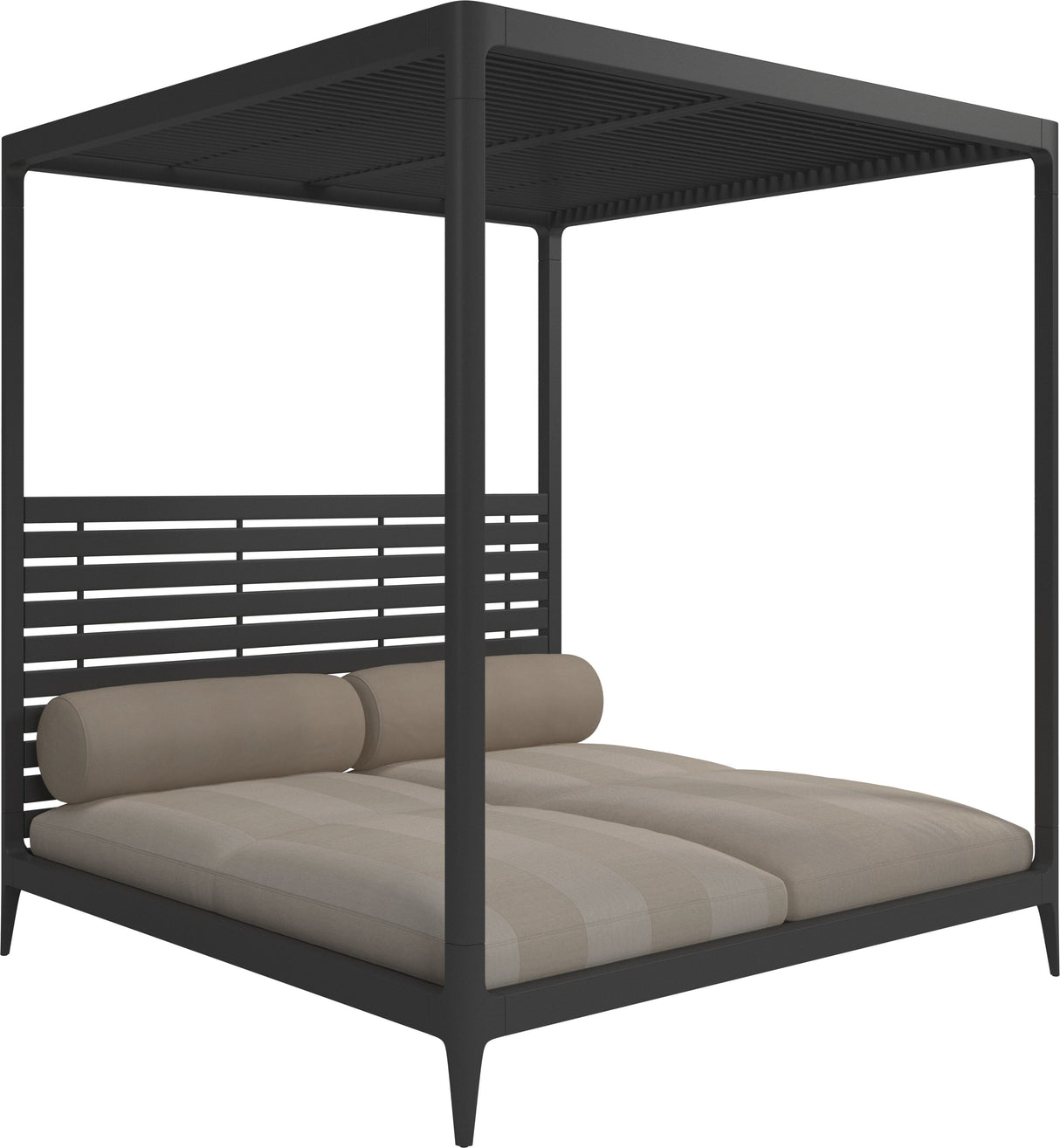 Gloster Grid Cabana avec Aluminium Back & Roof Meteor Grade B (OP) Poolside Linen 0202