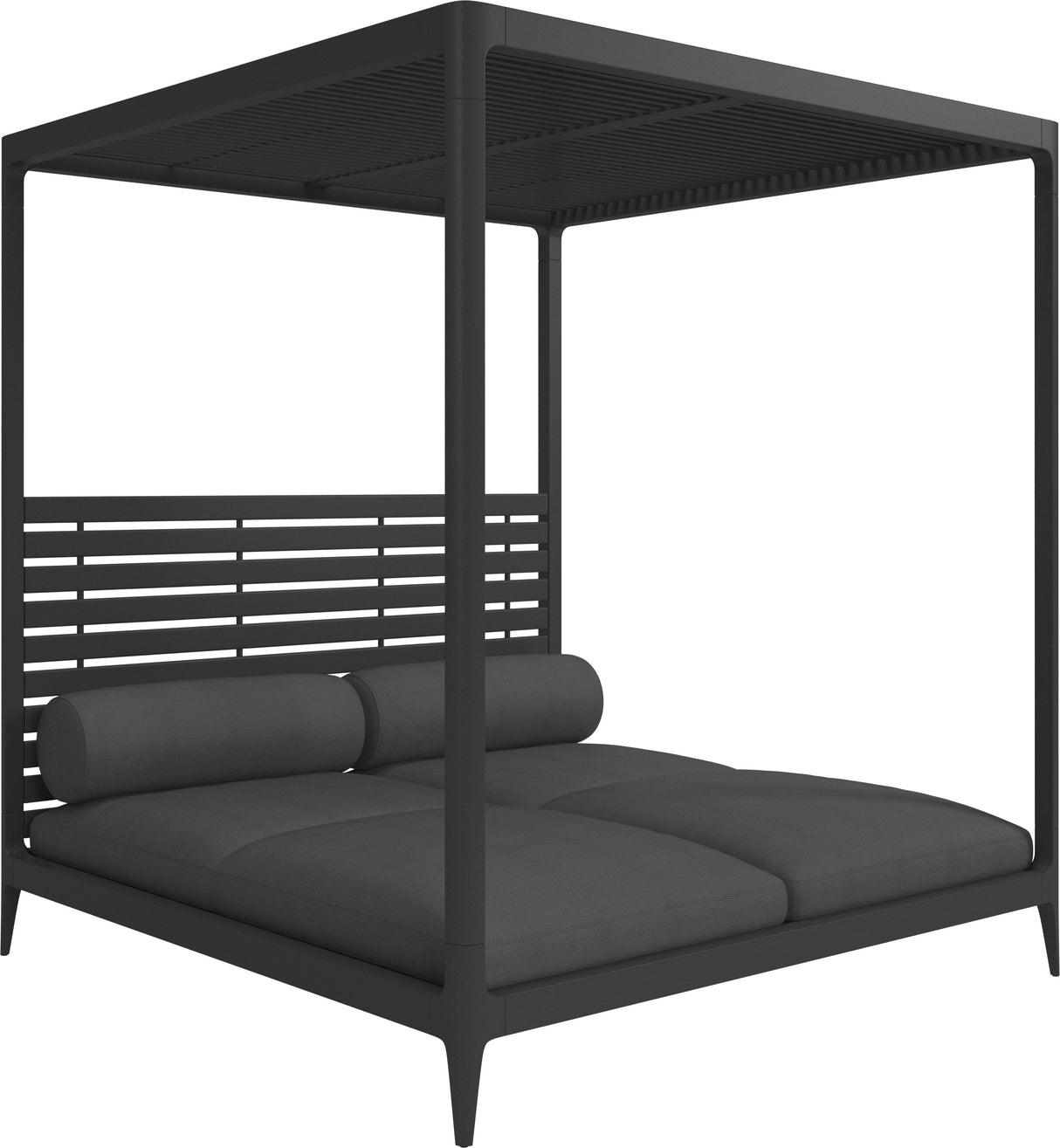 Gloster Grid Cabana avec Aluminium Back & Roof Meteor Grade B (WR) Blend Coal 0144