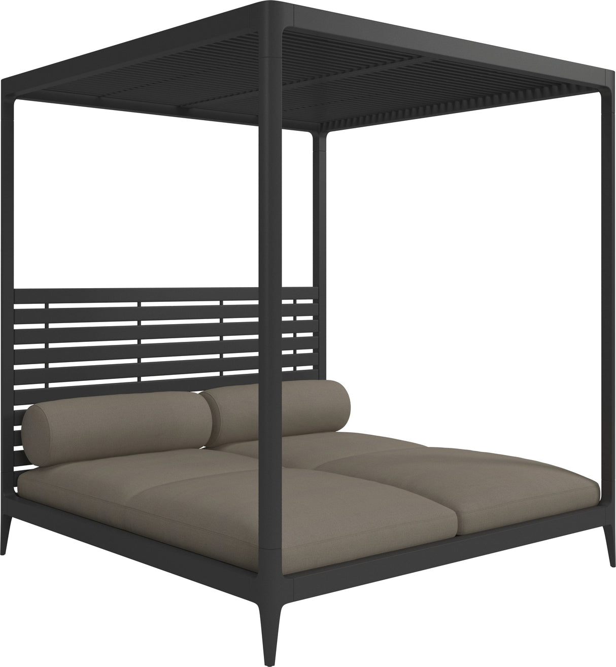 Gloster Grid Cabana avec Aluminium Back & Roof Meteor Grade B (WR) Blend Latte 0203