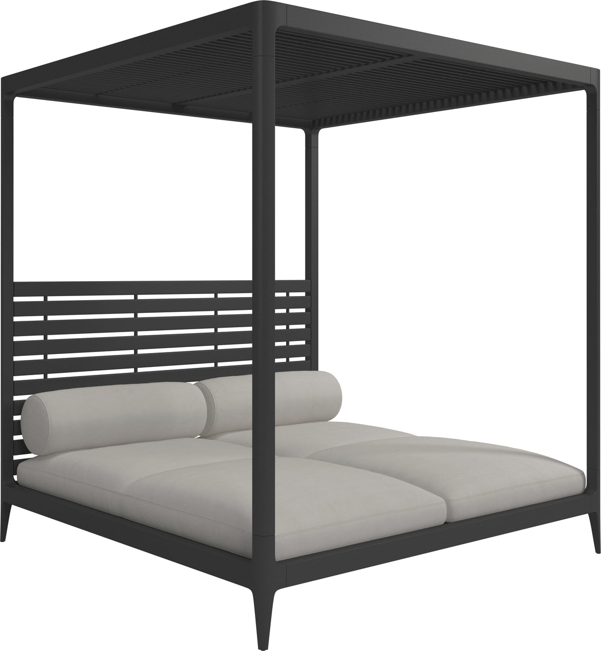 Gloster Grid Cabana avec Aluminium Back & Roof Meteor Grade B (WR) Blend Linen 0146