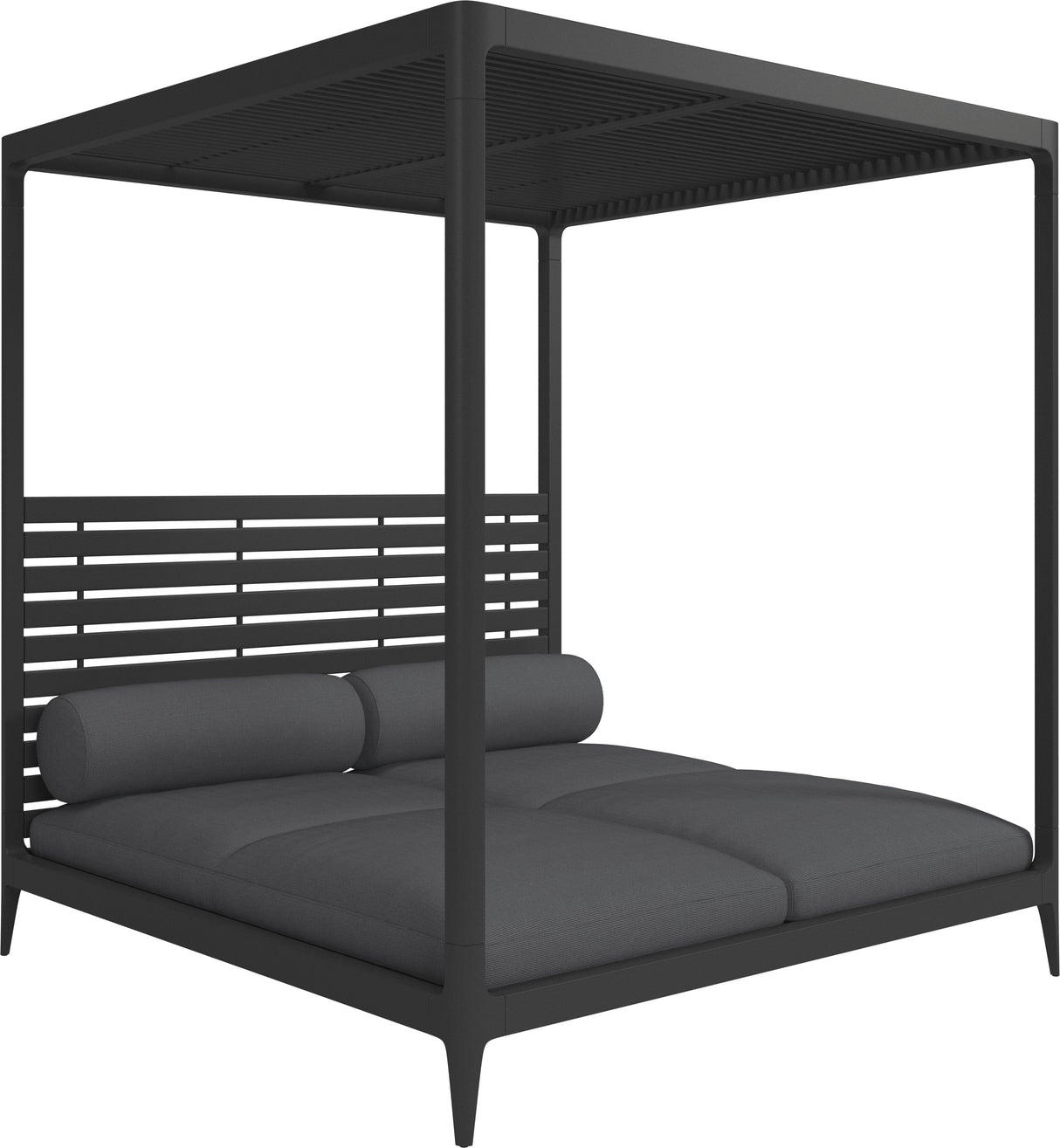 Gloster Grid Cabana avec Aluminium Back & Roof Meteor Grade B (WR) Cameron Anthracite 0001