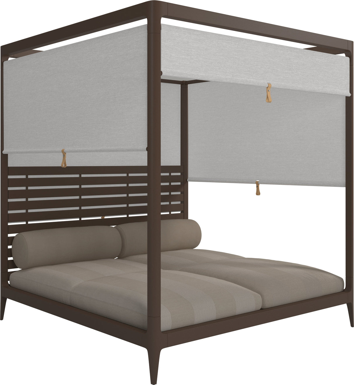 Gloster Grid Cabana avec Aluminium Back & Screens Java Grade B (OP) Poolside Linen 0202