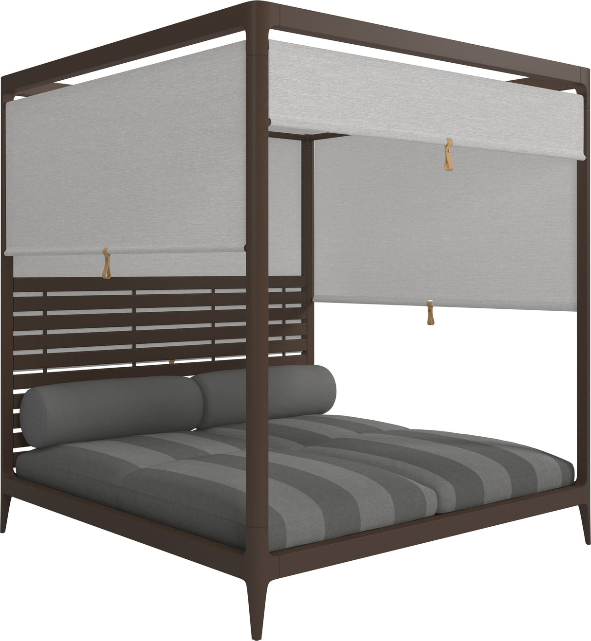 Gloster Grid Cabana avec Aluminium Back & Screens Java Grade B (OP) Poolside Smoke 0164