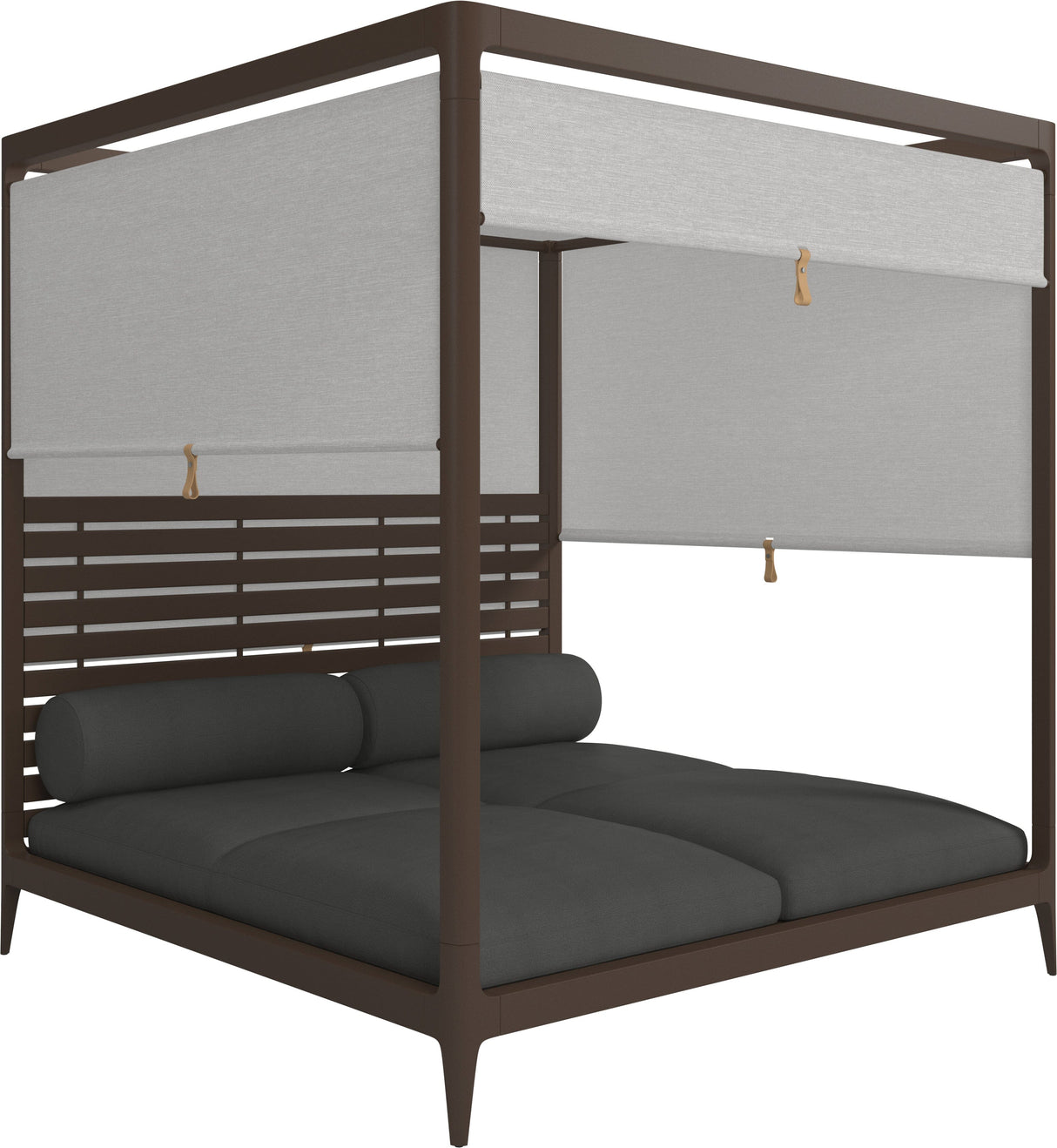 Gloster Grid Cabana avec Aluminium Back & Screens Java Grade B (WR) Blend Coal 0144