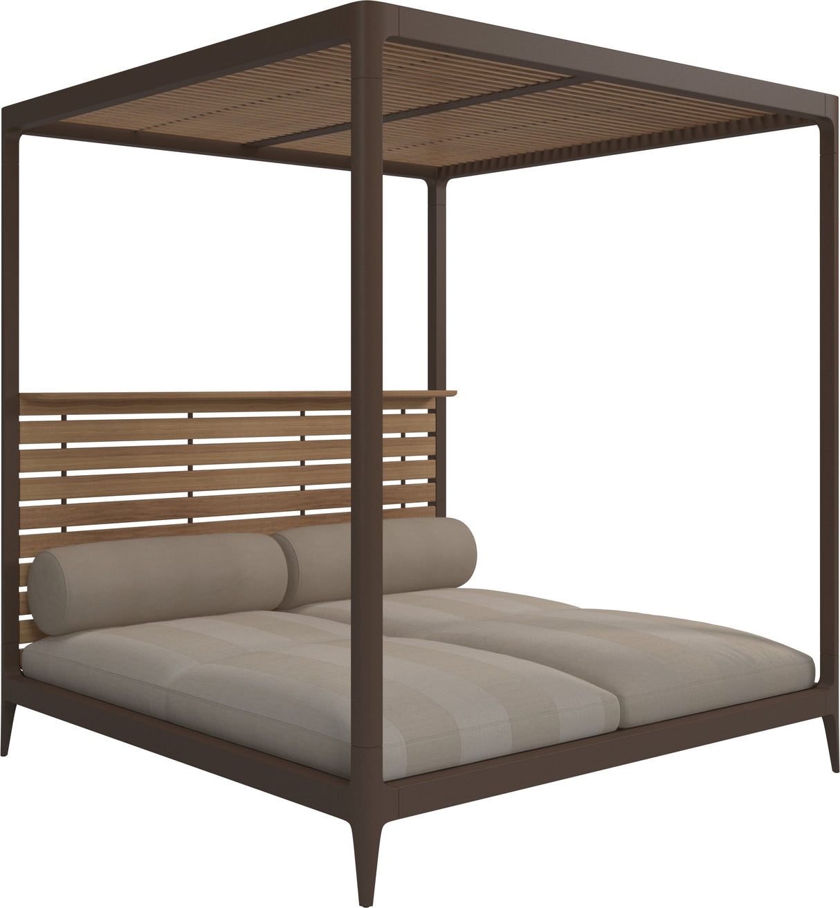 Gloster Grid Cabana avec Teak Back & Roof Java Grade B (OP) Poolside Linen 0202
