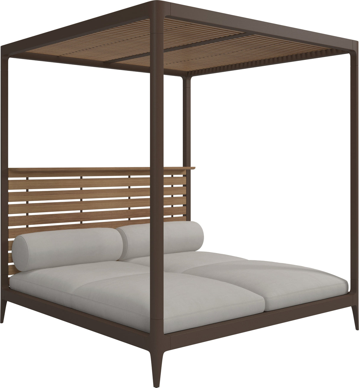 Gloster Grid Cabana avec Teak Back & Roof Java Grade B (WR) Blend Linen 0146