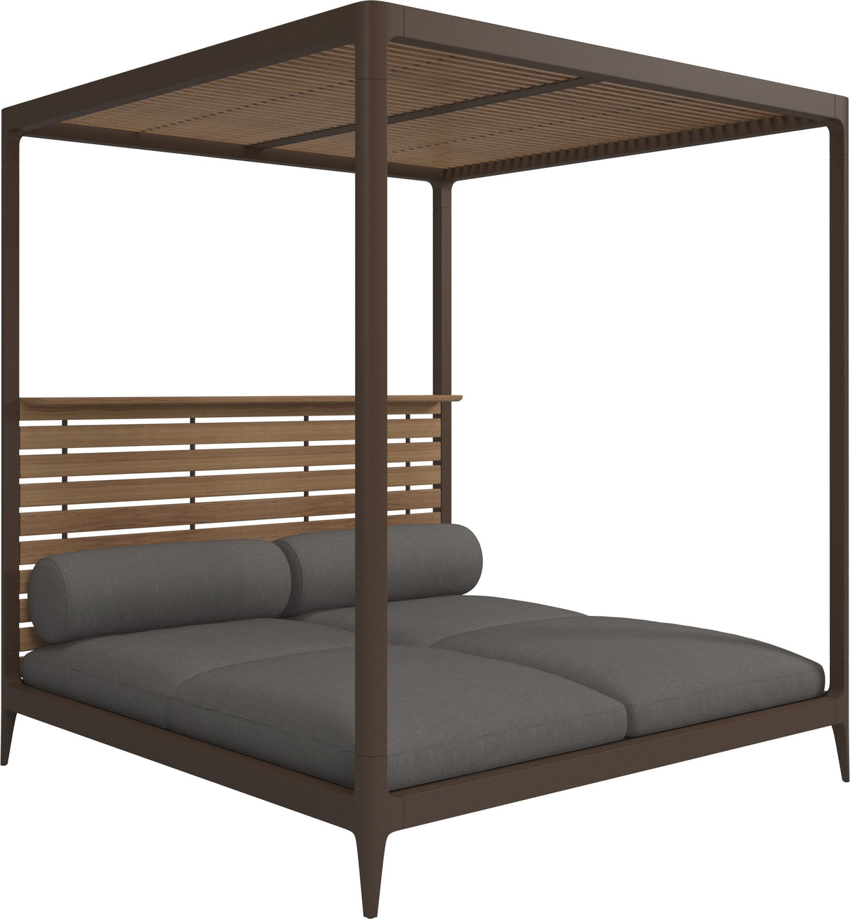 Gloster Grid Cabana avec Teak Back & Roof Java Grade B (WR) Cameron Granite 0050