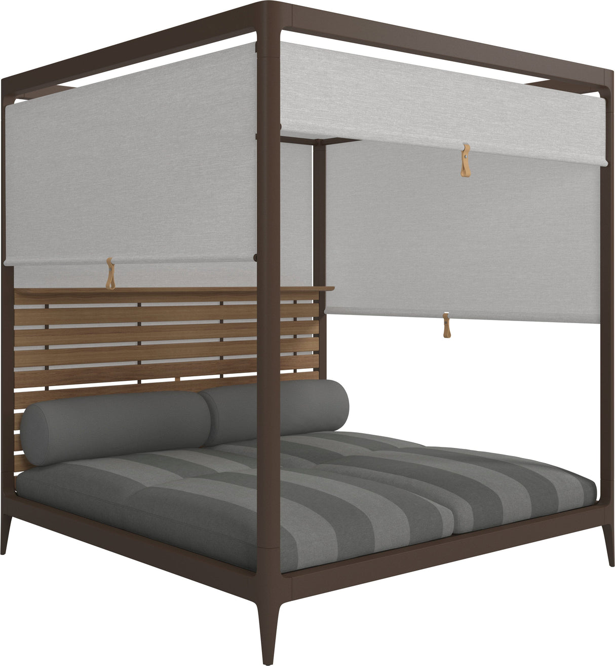 Gloster Grid Cabana avec Teak Back & Screens Java Grade B (OP) Poolside Smoke 0164