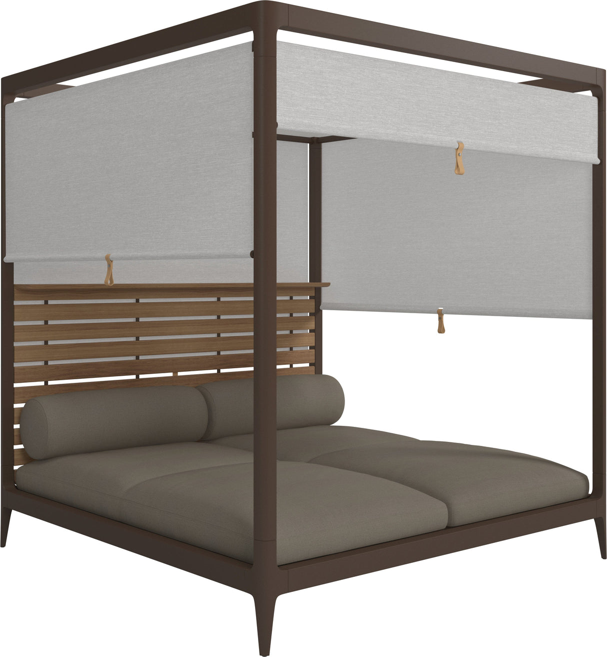 Gloster Grid Cabana avec Teak Back & Screens Java Grade B (WR) Blend Latte 0203