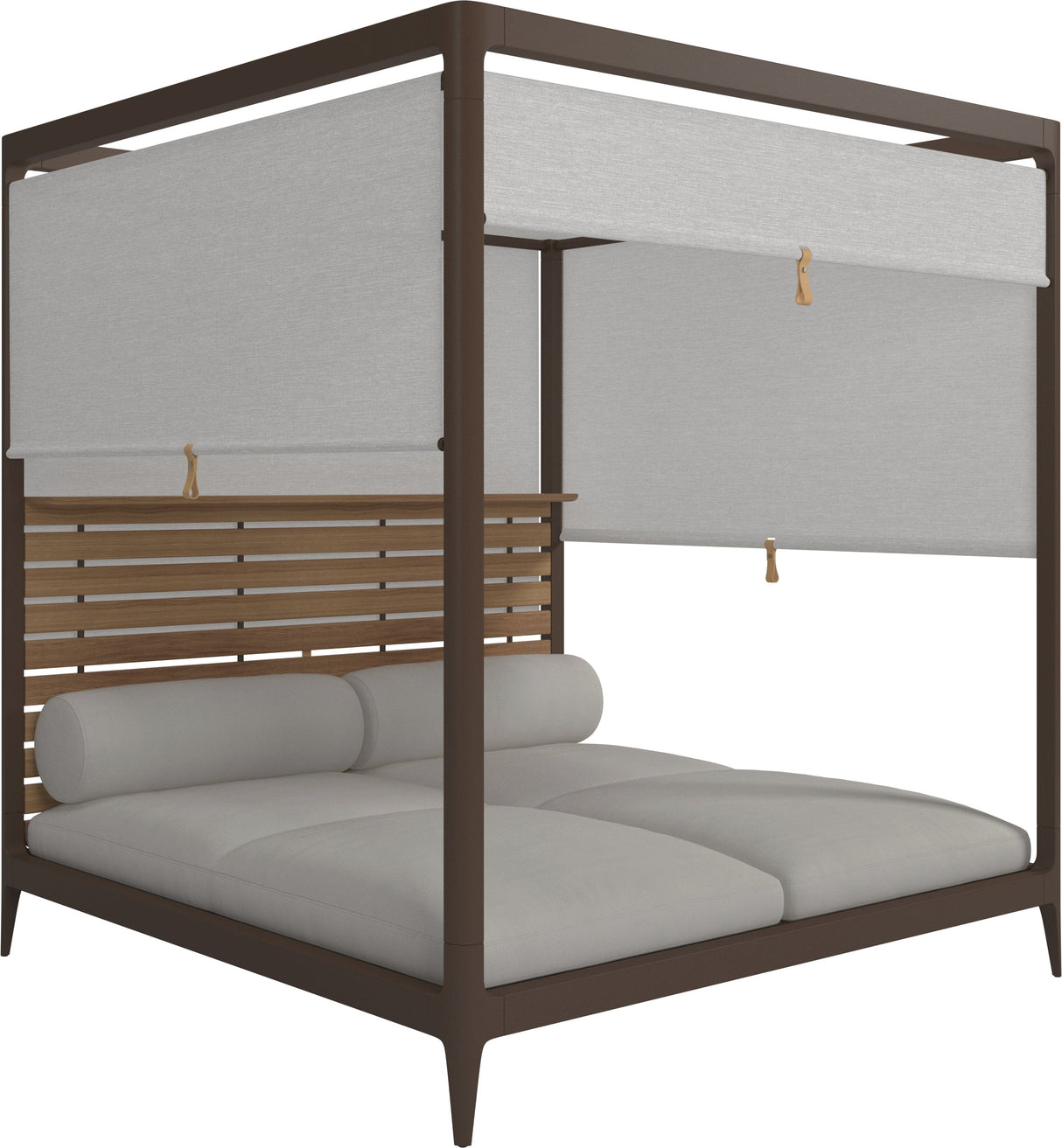 Gloster Grid Cabana avec Teak Back & Screens Java Grade B (WR) Blend Linen 0146