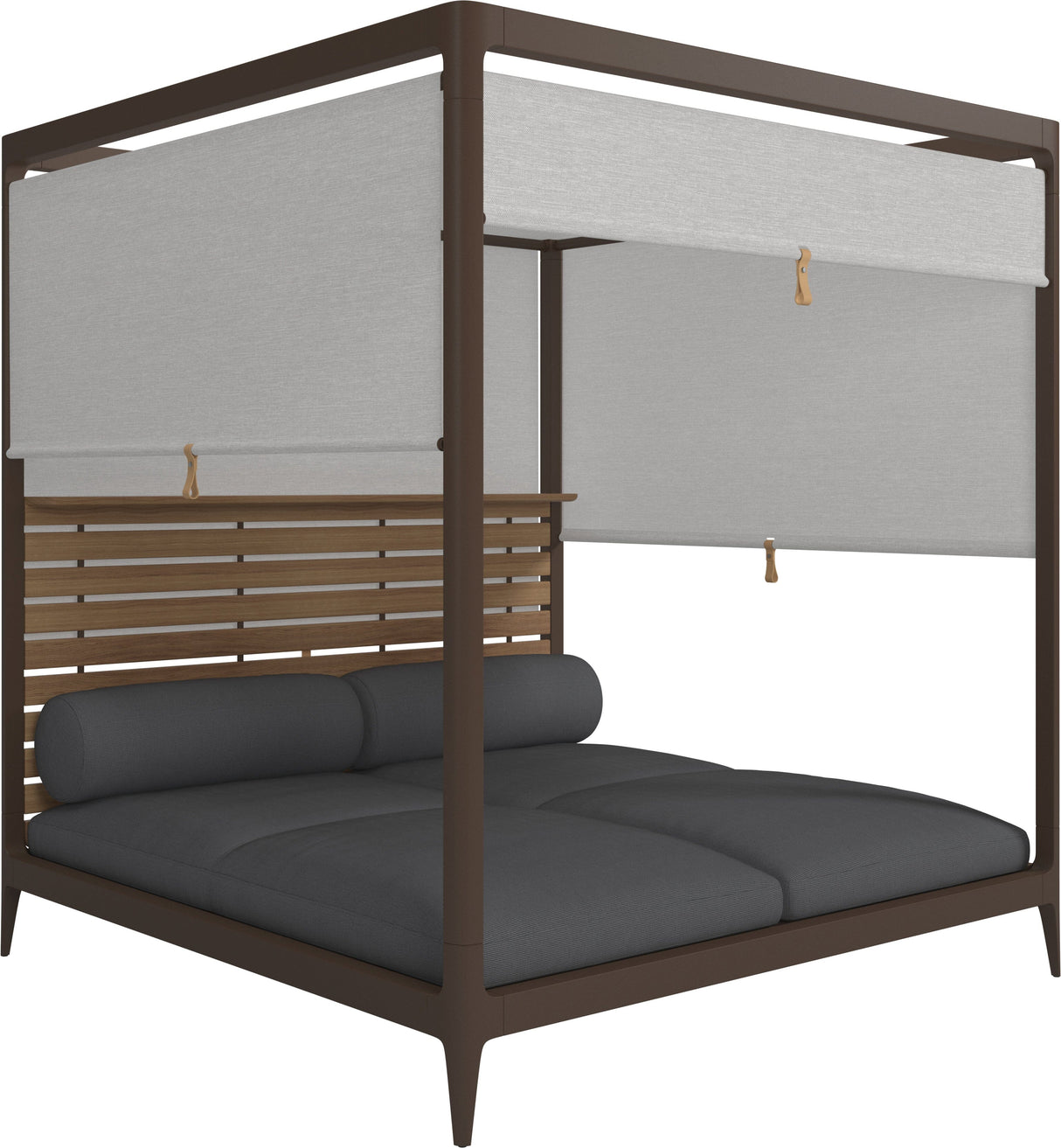 Gloster Grid Cabana avec Teak Back & Screens Java Grade B (WR) Cameron Anthracite 0001