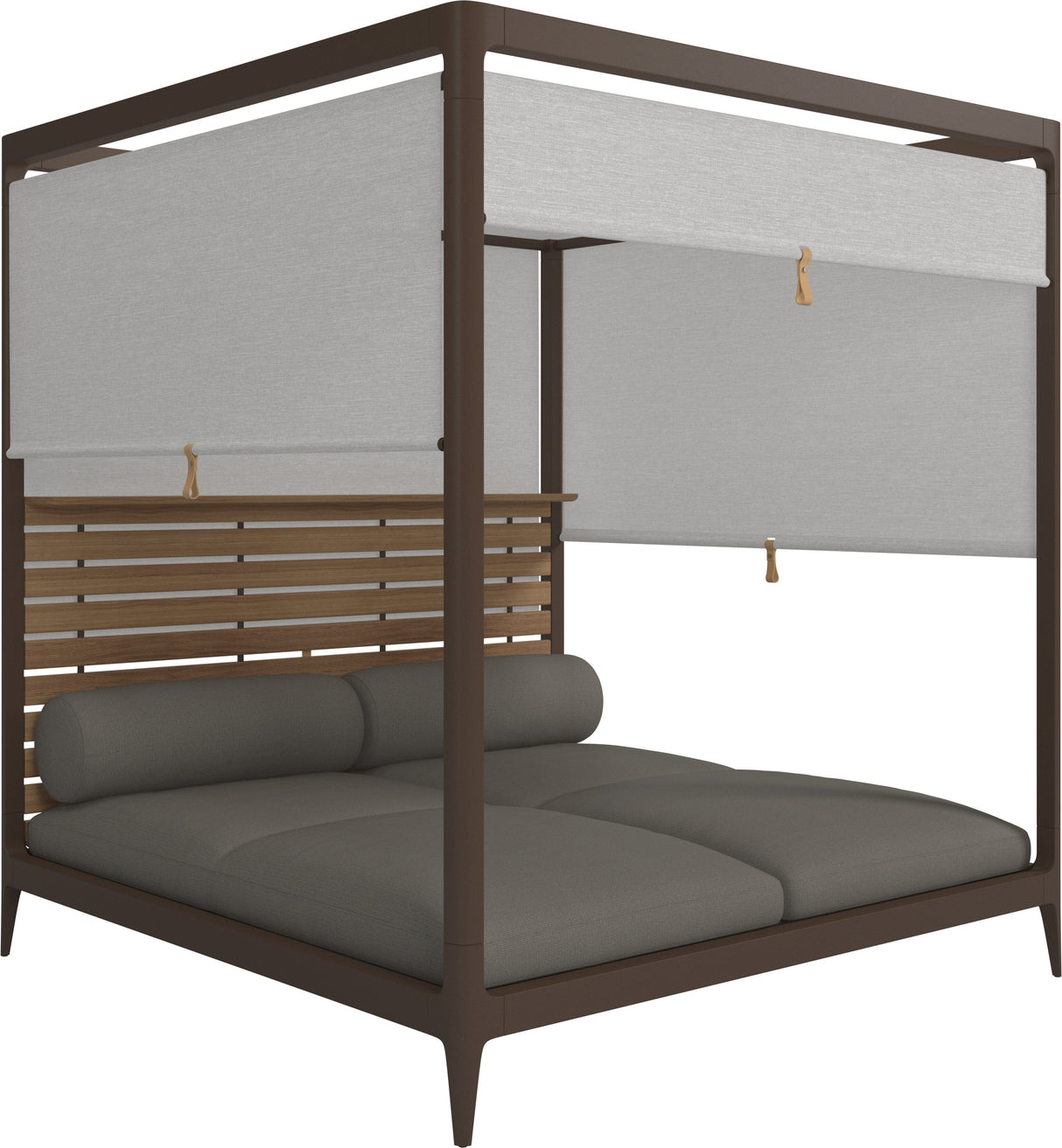Gloster Grid Cabana avec Teak Back & Screens Java Grade C (OP) Loom 3 Castlerock 0205