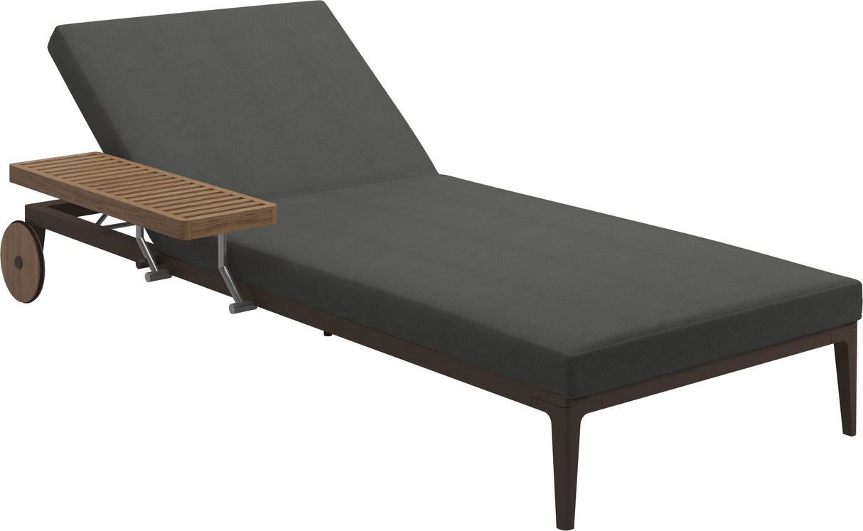 Gloster Grid Chaise longue Java Grade B (WR) Blend Coal 0144