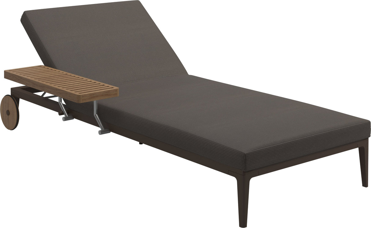 Gloster Grid Chaise longue Java Grade C (OP) Robben Charcoal 0083