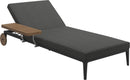 Gloster Grid Chaise longue Meteor Grade B (WR) Blend Coal 0144 