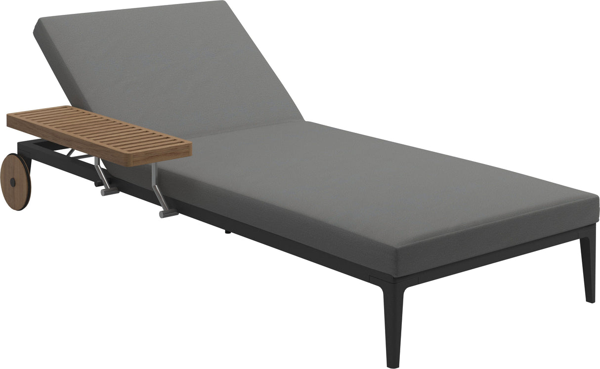 Gloster Grid Chaise longue Meteor Grade B (WR) Blend Fog 0145