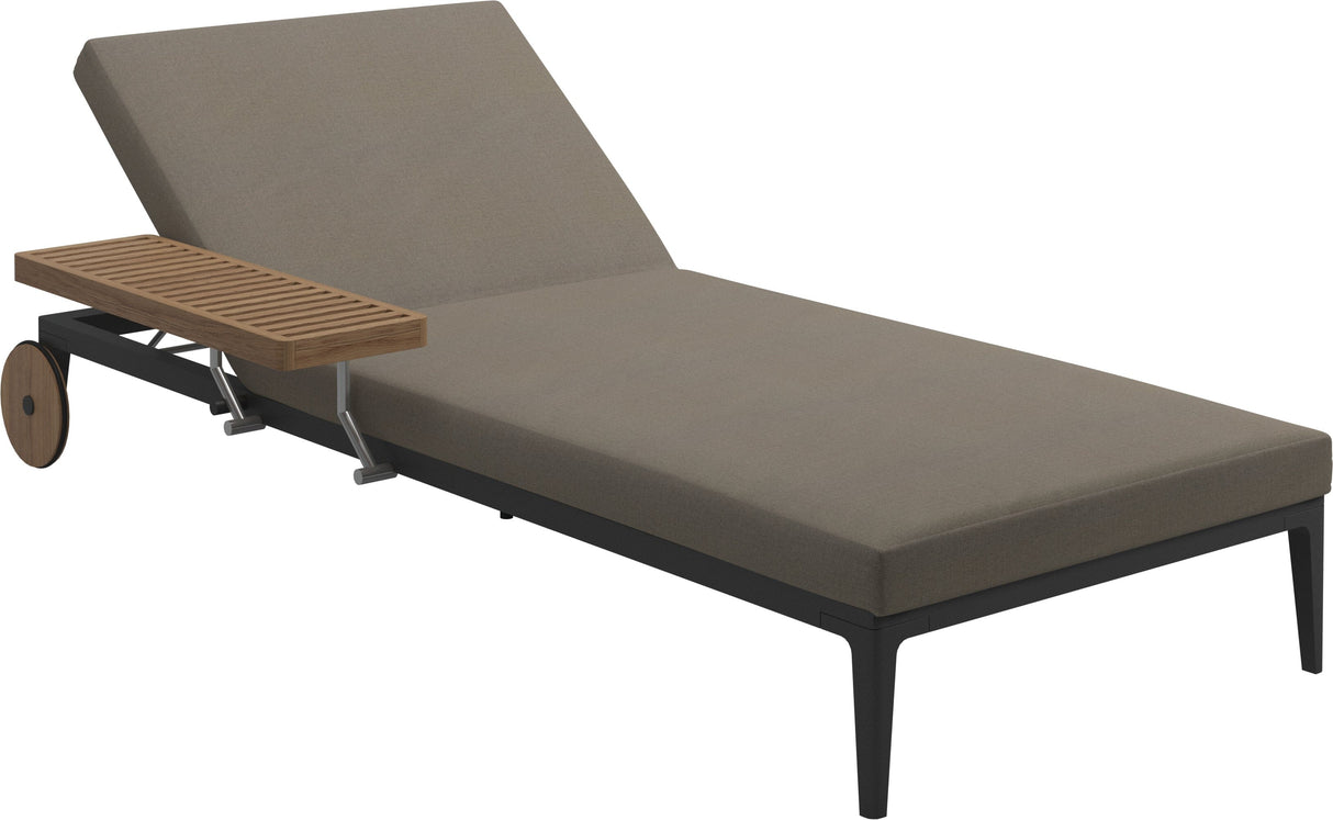 Gloster Grid Chaise longue Meteor Grade B (WR) Blend Latte 0203