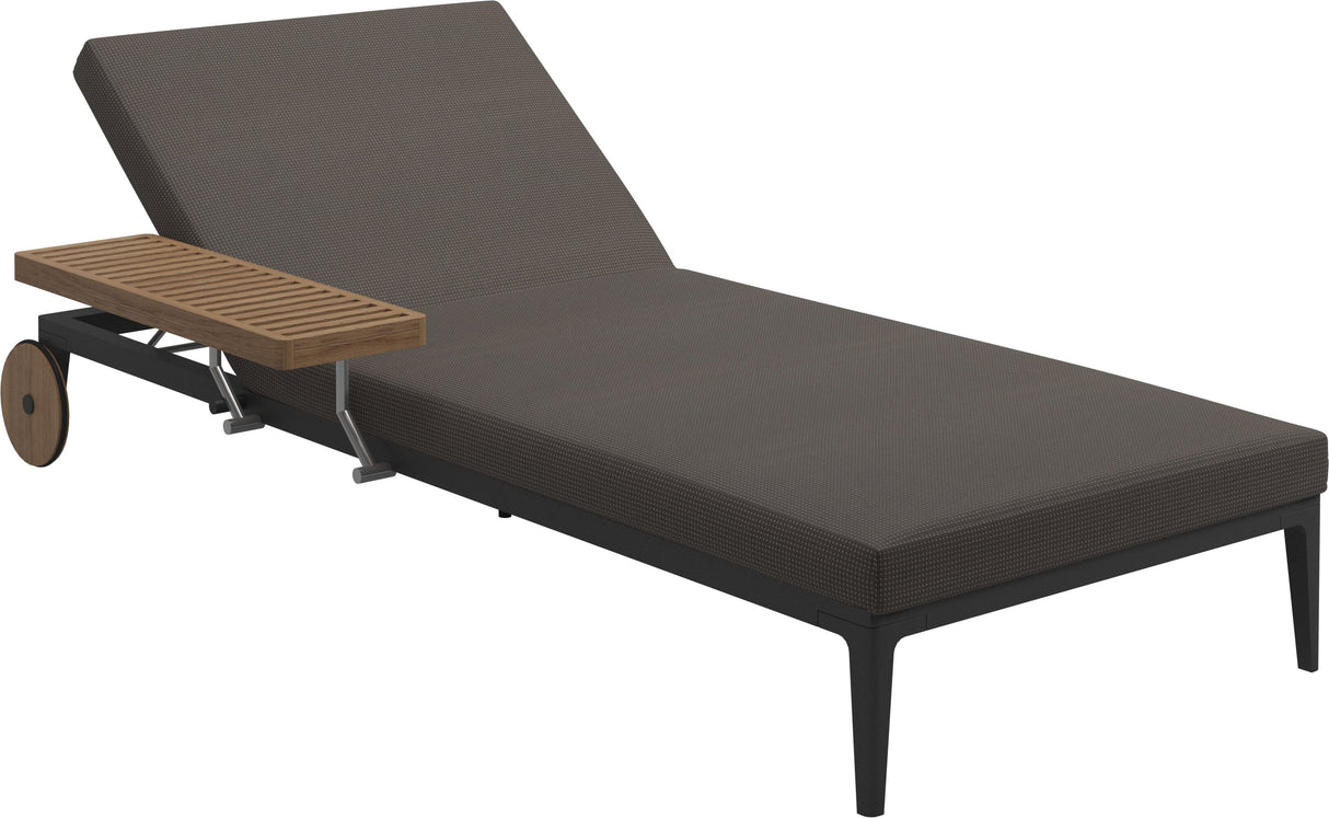 Gloster Grid Chaise longue Meteor Grade C (OP) Robben Charcoal 0083