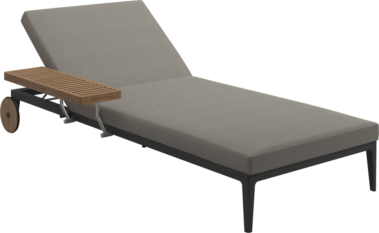 Gloster Grid Chaise longue Meteor Grade C (OP) Robben Grey 0085