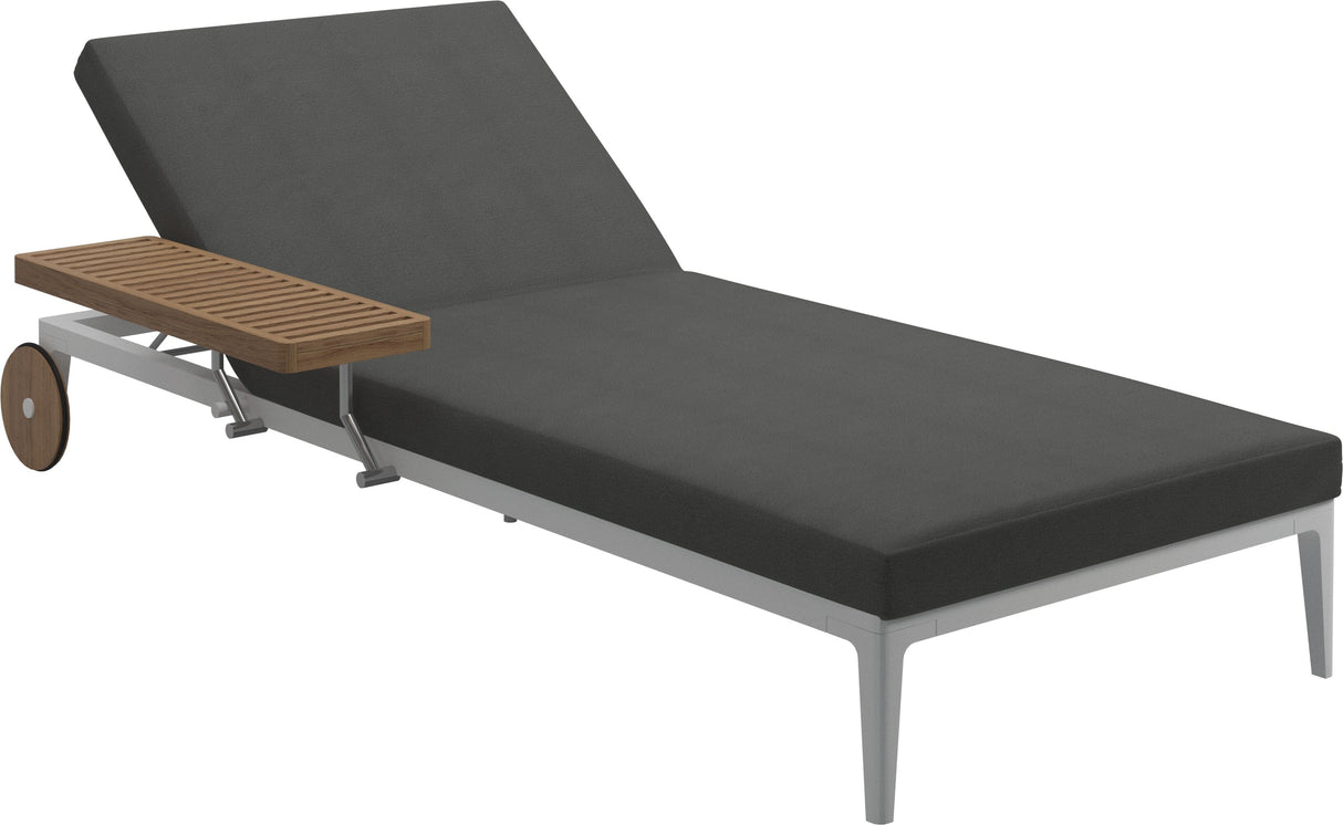 Gloster Grid Chaise longue White Grade B (WR) Blend Coal 0144