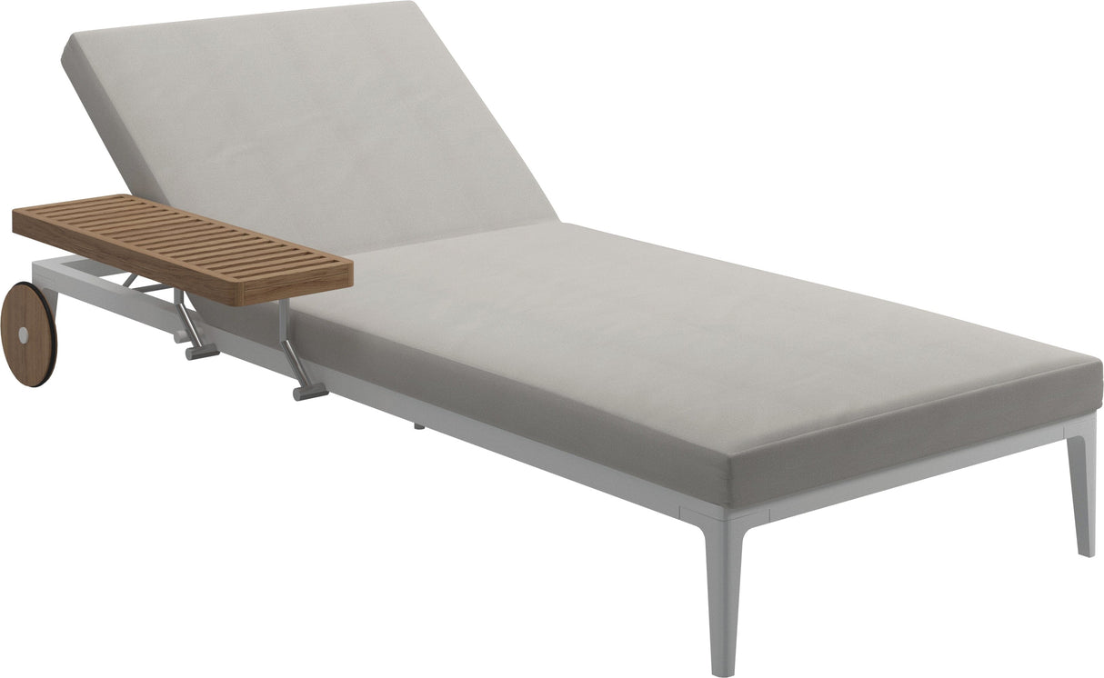 Gloster Grid Chaise longue White Grade B (WR) Blend Linen 0146